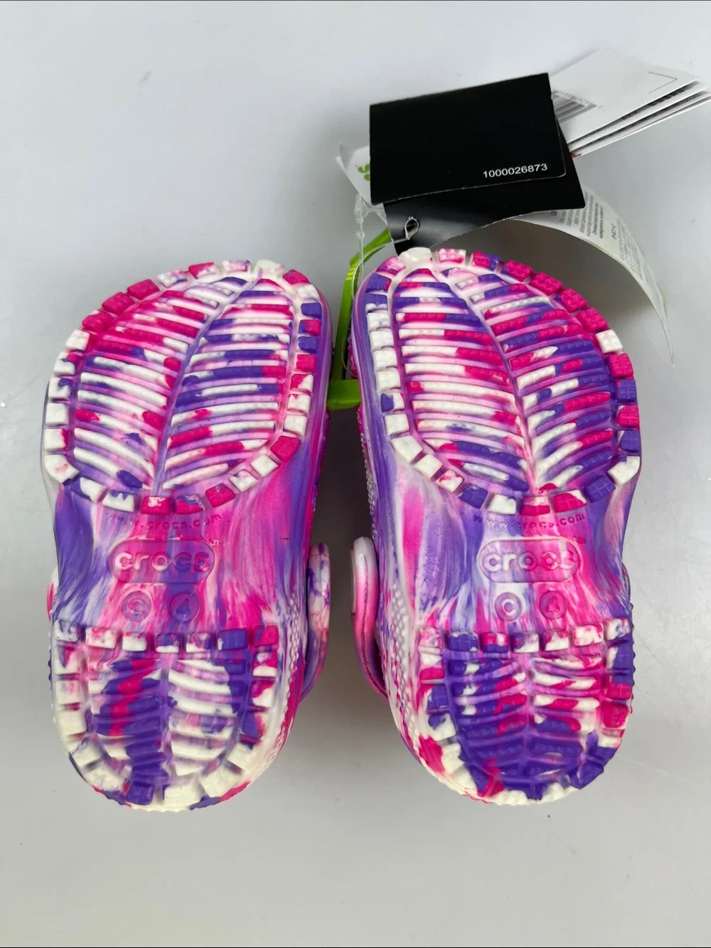 Crocs Classic Clog Glow Marbled Pink Purple Baby Size C4 New